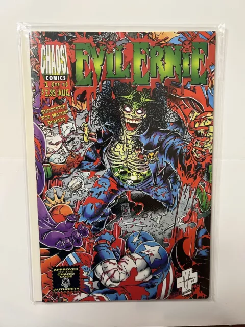 EVIL ERNIE VS THE SUPER-HEROES #1 FIRST ISSUE! 1995 CHAOS COMICS High Grade