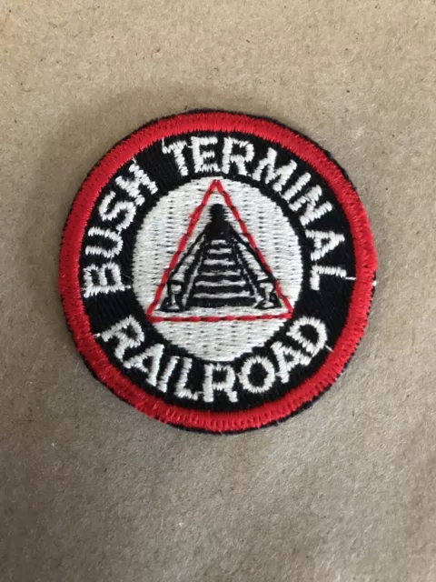 Vtg Bush Terminal Railroad Sew On Embroidered Patch Train Rail 2” Badge Railway