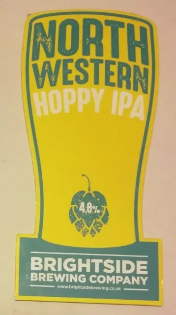 BRIGHTSIDE brewery NORTH WESTERN real ale beer pump clip badge front Manchester