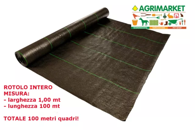 Telo PACCIAMATURA antialga antiradice erbacce rotolo 1x100 metri (100 mq) PROMO!