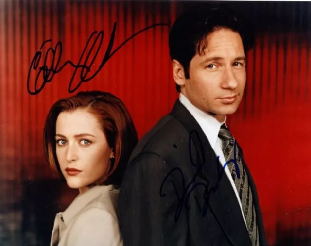 David Duchovny & Gillian Anderson X-Files Signed, Autographed Photo -Jsa Coa!
