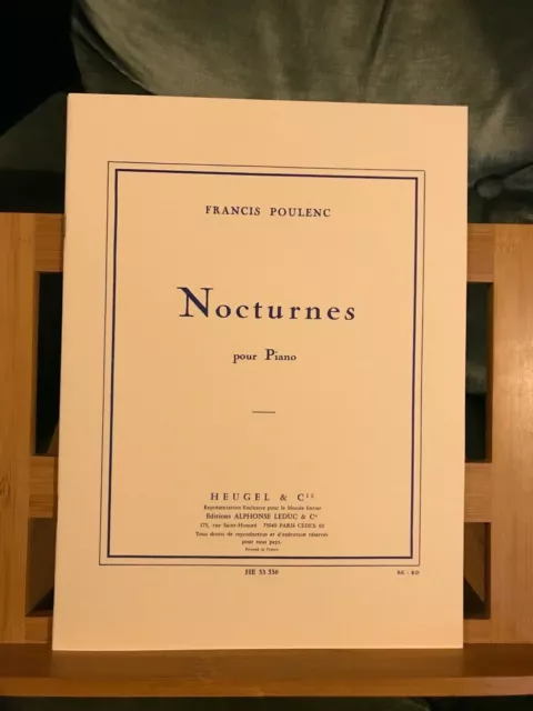 Francis Poulenc Nocturnes pour piano partition éditions Heugel