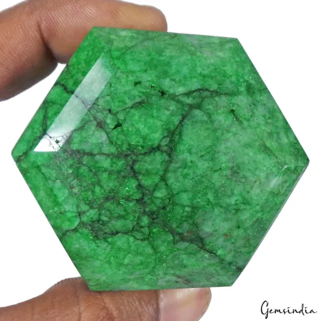 Natural Green Emerald Hexagon Cut Earth mined Huge Brazilian Gemstone ~1250 Ct