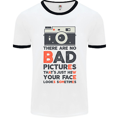 Photography Your Face Funny Photographer Mens White Ringer T-Shirt