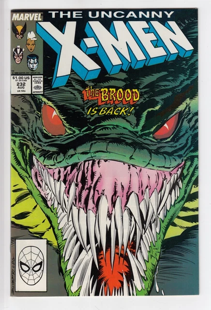 UNCANNY X-MEN #232 Hi Grade Copy THE BROOD IS BACK Aliens Marvel Comics 1988