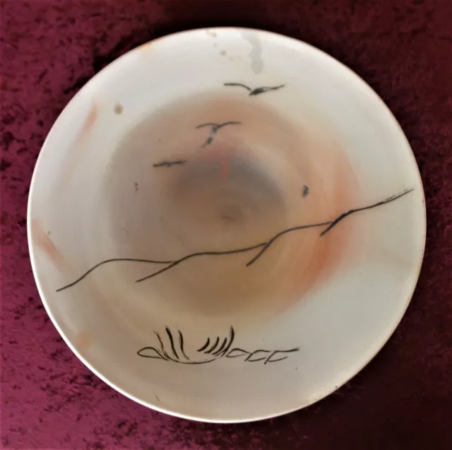 Lovely Large Shallow Pottery Bowl By Paddy Bambling (Qld) Penwhaupell Pottery