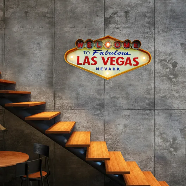 Las Vegas Logo Neon Light Sign Wall Hanging Lamp Whiskey Bar Neon Light Retro