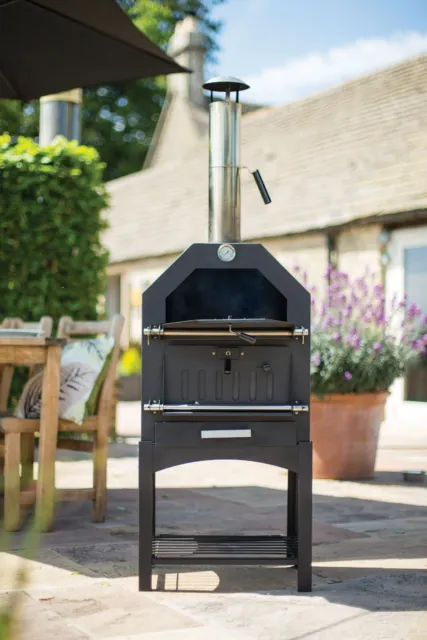 Pizza Oven Multi Function Outdoor BBQ Smoker Grill 163x50x37 cm 3