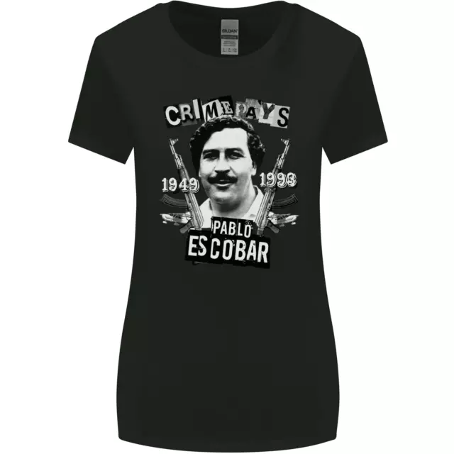 Pablo Escobar Crime Pays Womens Wider Cut T-Shirt