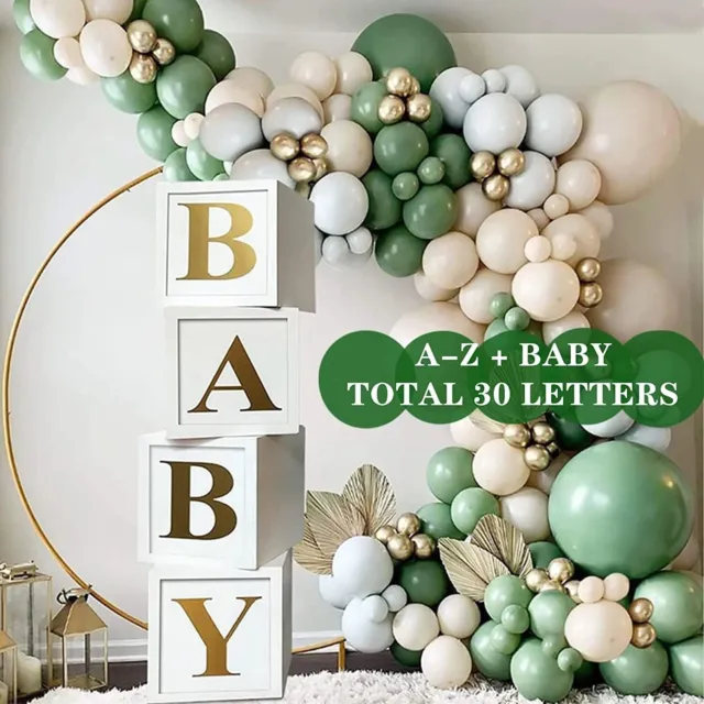 Baby Shower Decorations Baby Balloon Boxes Blocks with A-Z 26 Letters for Boy Gi