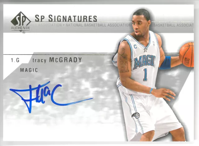 2003-04 Upper Deck SP Signatures TRACY MCGRADY #TM-A ~ Auto