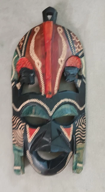 Hand Carved Tribal Friendship Wedding Mask From Kenya Maasai Tribe