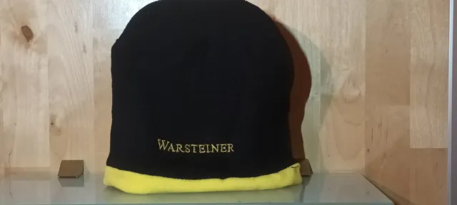 Warsteiner Winter Mütze Werbegeschenk (schwarz/gelb) Fan Artikel *NEU*..