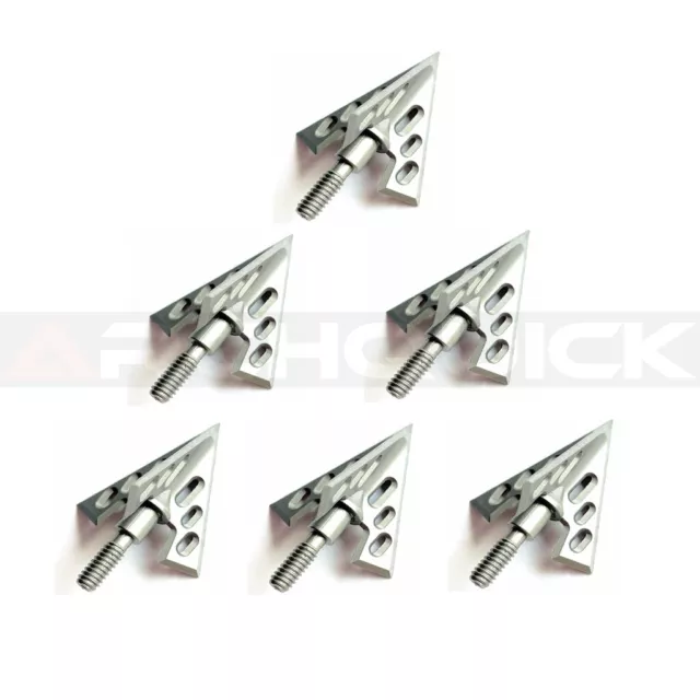 6x Archery Hunting Broadhead 3 Blade 100gr Compound Recurve Bow Hunting