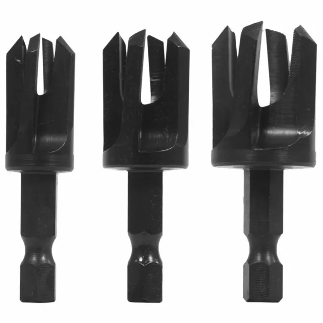 Snappy Tools 43300 Tapered Plug Cutter 3-Piece Set, To Conceal Screws and Other