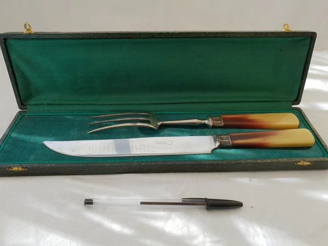 Couverts pour découpe gigot ( 3 pièces) Pégase lames acier et manches bakélite pour la maison