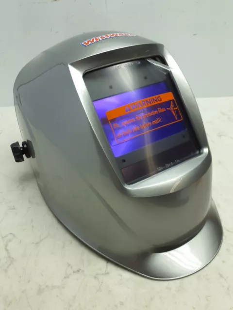 Westward 44R231 Auto Dark Welding Helmet 5-8/8-13 Digital Controls Gray