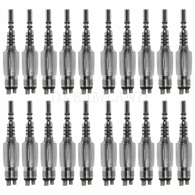 20PCS Dental E-generator LED Quick Coupler Coupling for Fiber Optic Handpiece 4H