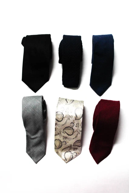 Thom Browne Dolce & Gabbana Mens Knit Skinny Paisley Silk Tie Lot 6