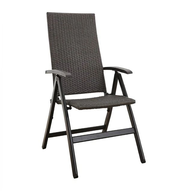 KLAPPSTUHL HOCHLEHNER ALUMINIUM Polyrattan Gartenstuhl Rattan Stuhl
