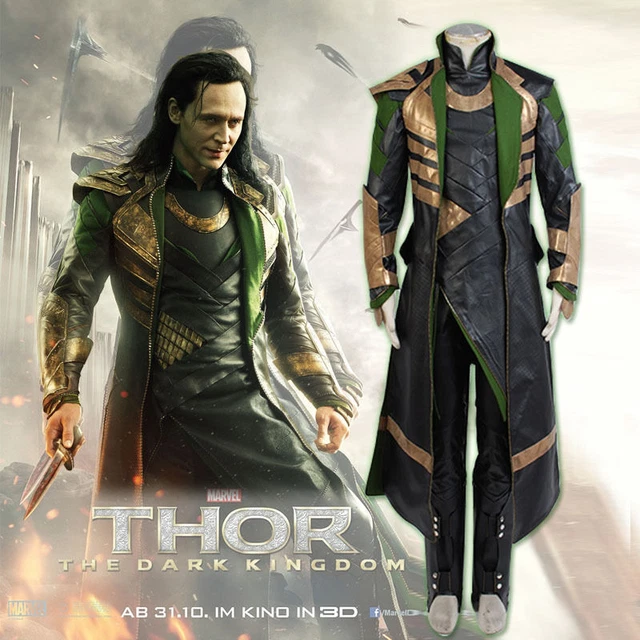 Thor The Dark World Loki Cosplay Costumes costume Halloween set Film Movie