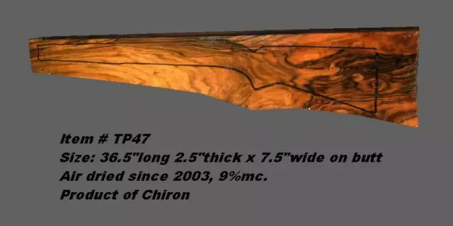 Turkish Walnut Rifle Gun Stock Blank(Item#Tp47)Product Of Chiron