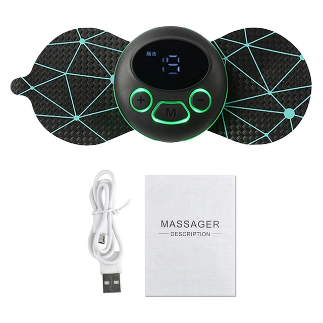 Pegatina de masaje portátil carga USB 19 pasos masajeador de cuello PET