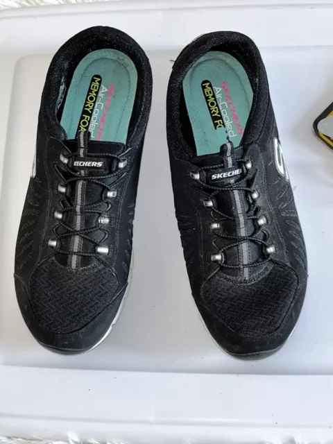 Skechers Womens Sport 22756W Black Casual Shoes Sneakers Size 11 2