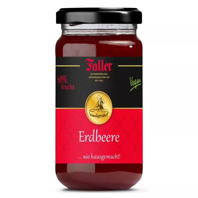 Confiture de fraises Faller extra : Plaisir maison, 60% fruits, 330g