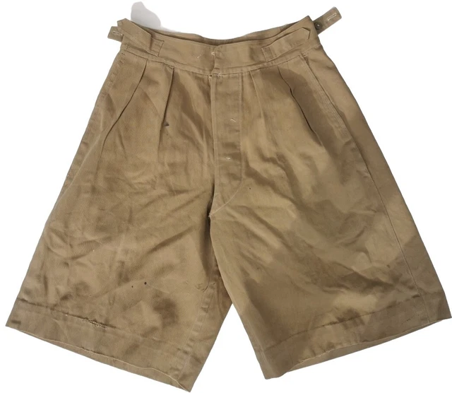 VINTAGE ARMY KHAKI Drill Shorts British WW2 Style £20.00 PicClick UK
