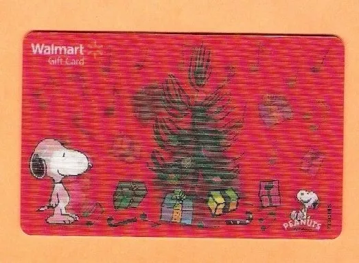 Collectible Walmart Gift Card - Lenticular Snoopy - No Cash Value - VL8876