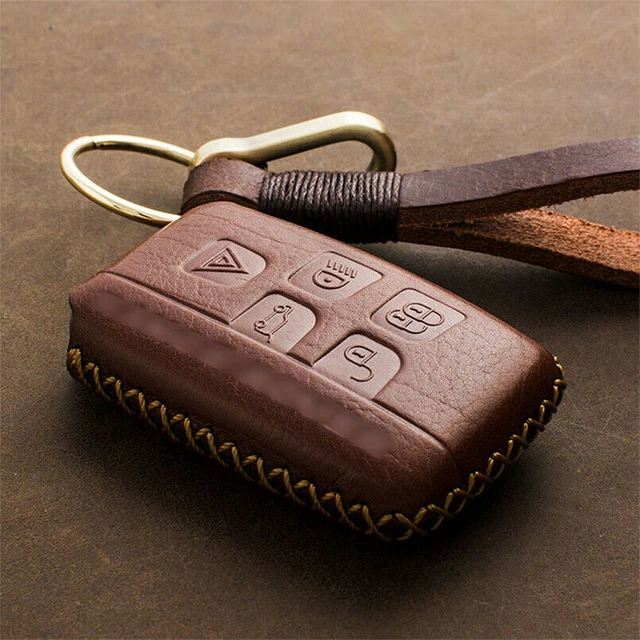 Genuine Leather Car Key Fob Case Cover For Land Rover Range Rover Sport Evoque