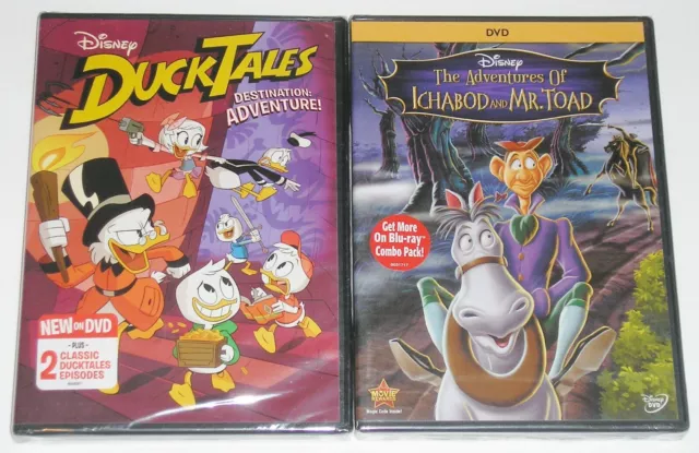 Disney DVD Lot - Ichabod and Mr. Toad (New) Duck Tales Destination: Adventure