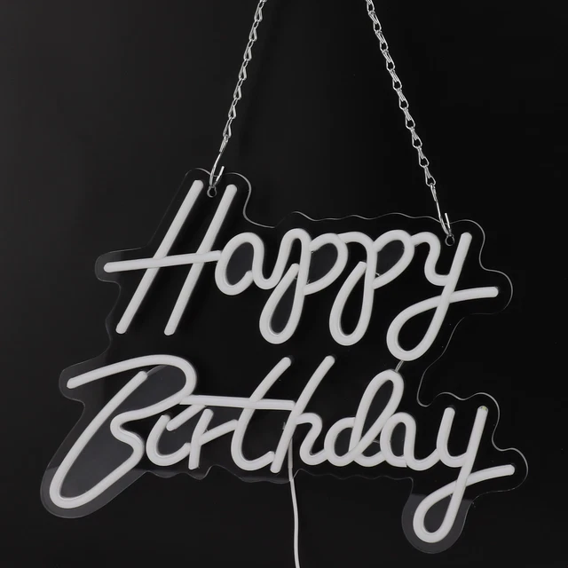HAPPY BIRTHDAY LETTER LED Light Romantic Birthday Neon Light Sign Warm