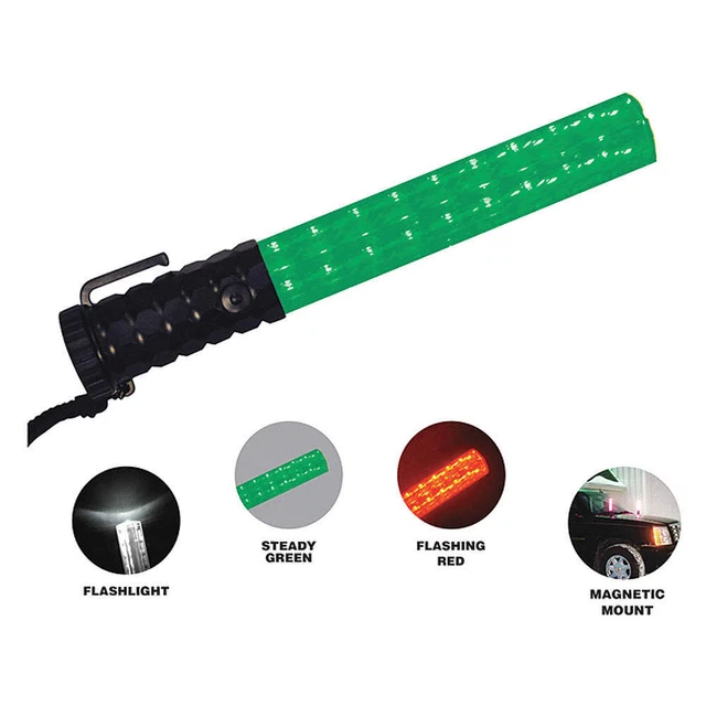 EMI 3030 LED Safety Light,11.5inH,Green/Red/White