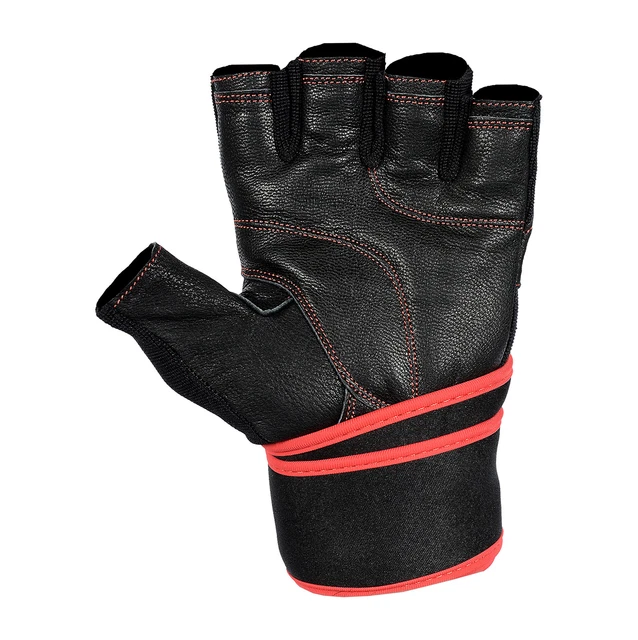 Gants de levage de poids RAPIDE cuir longue sangle poignet gymnastique exercice 4