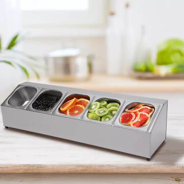 GN Aufsatzbord Mit GN Behältern Gastronorm Behälter Gestell Mit Deckel Edelstahl