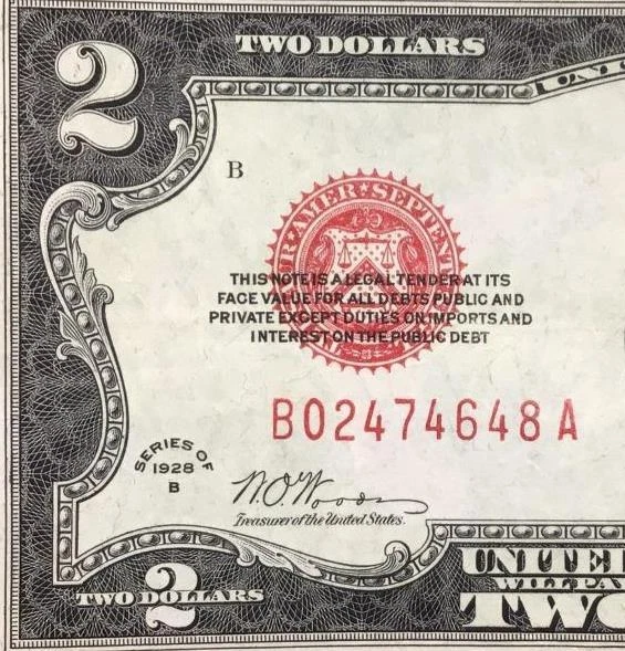 1928B $2 RED US Deuce Choice VF! Crispy! X4648 Key to Series! Nice! Currency!