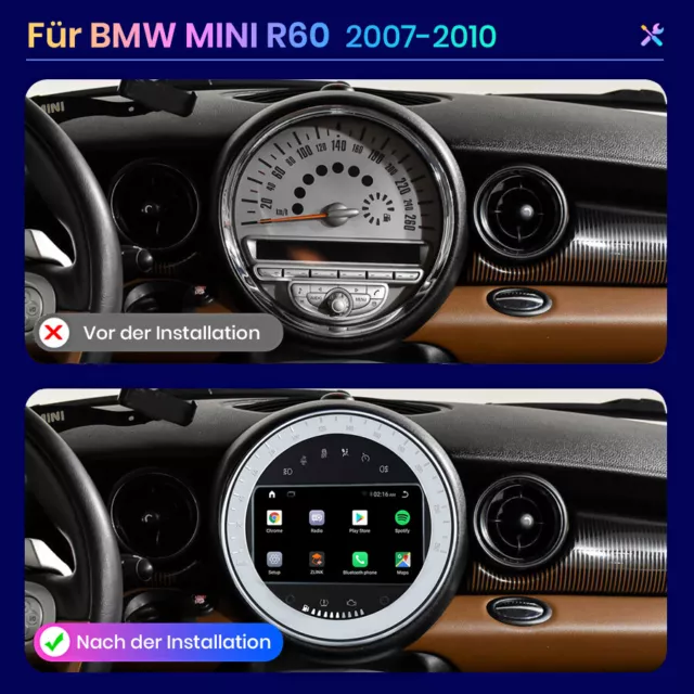 8-Kern 32GB Android 12 GPS Autoradio Navi für BMW Mini Cooper DAB+BT 5.0 CarPlay 3