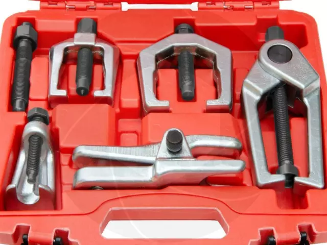 5pcs Front End Service Tool Kit Ball Joint Tie Rod Set Pitman Arm Puller Remover