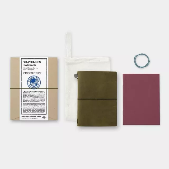 Traveler’s Company passport size TN notebook olive  With limited card starter