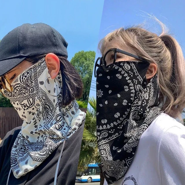 Summer Sun UV Wind Protection Chiffon Scarf Sunscreen Face Mask Neck Tube Sca F3