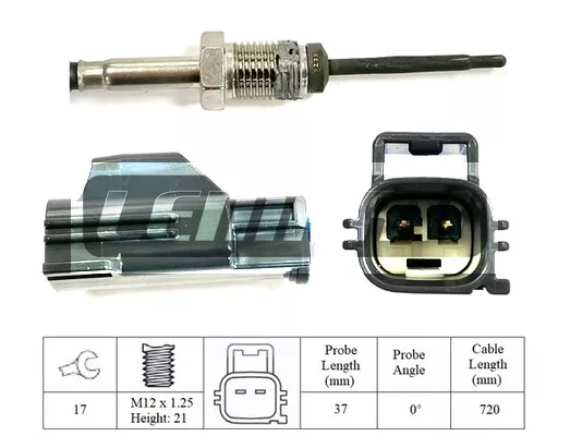 Lemark LXT289 Échappement Gas Capteur Température Egts