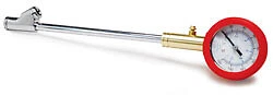 TruckSpec Straight-On Dual Foot Tire Gauge with Easy-to-Read Dial Air Chucks &