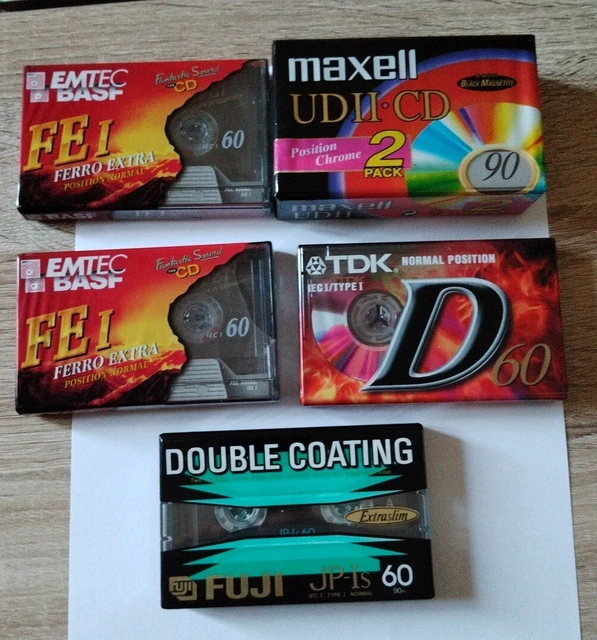2 cassettes K7 audio vierge neuveTDK AD 90 sous blister