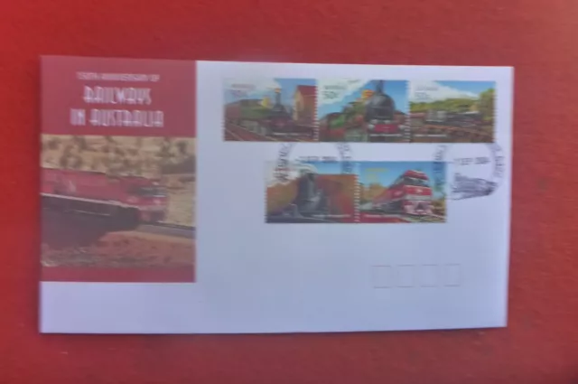 2004 150Th Railways Aus Fdc Peterborough Train  Pmark