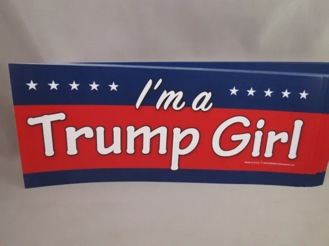 WHOLESALE LOT OF 10 I'M A TRUMP GIRL STICKER women for Donald President 2016 RWB