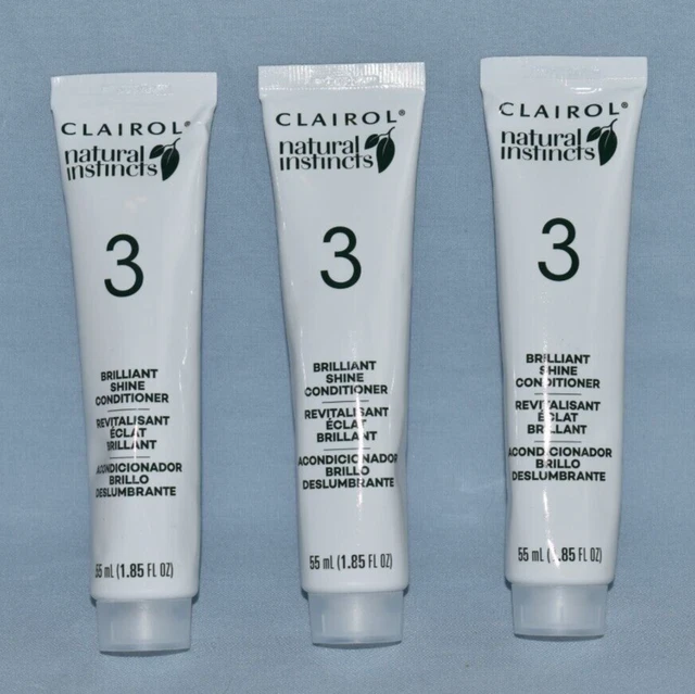 Lot 3 Clairol Natural Instincts Brilliant Shine Conditioners Coconut Color Treat