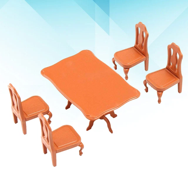 Silla de mesa de resina para casa de muñecas juguete en miniatura niños