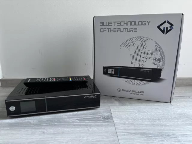 GigaBlue UE 4K mit 2TB HDD, Ultra UHD, Twin Tuner DVB-S2, Open ATV 7.3, OVP